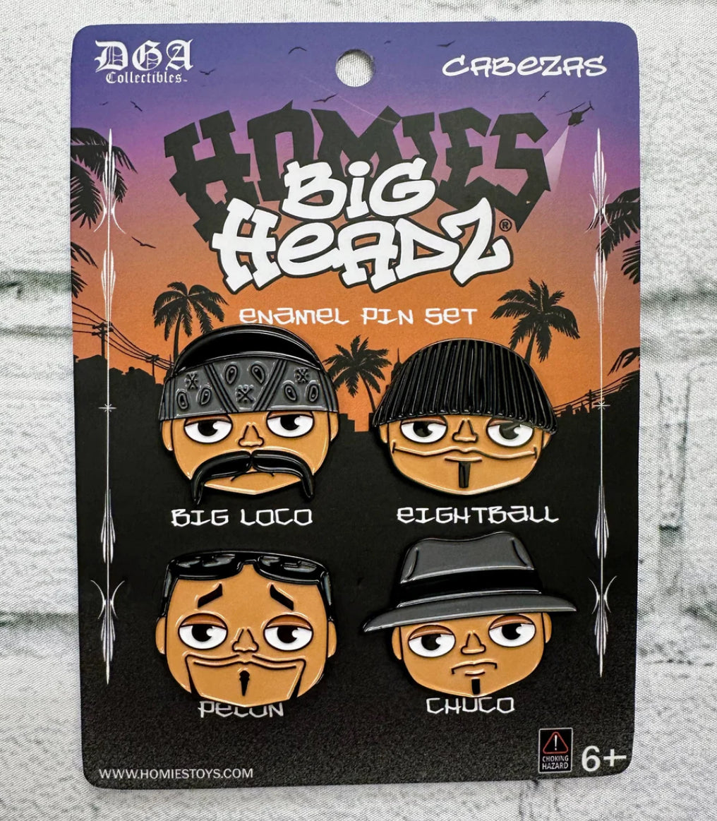 DGA Collectibles- BIG HEADZ Enamel PIN Set - Cabezas